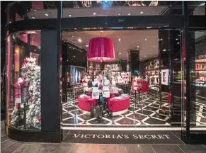  ??  ?? The interior of the store has a glamourous vibe with glossy black finishing and black and white flooring. — Photos : Victoria’s Secret