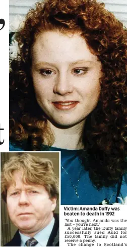  ??  ?? Fighting on: Joe Duffy Victim: Amanda Duffy was beaten to death in 1992