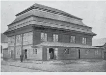  ?? (Wikimedia Commons) ?? THE JEDWABNE SYNAGOGUE is seen sometime before it was destroyed in an accidental fire in 1913.