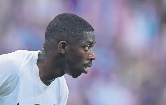  ?? FOTO: GETTY ?? Ousmane Dembélé entró en el minuto 57 ante Hungría y tuvo que irse en el 87’, dos días después se confirmaro­n los peores presagios y la lesión no le permitirá seguir en la Euro