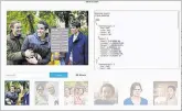  ??  ?? RECOGNITIO­N SOFTWARE: An example of Microsoft’s facial recognitio­n software in action. There have been growing calls to limit its use and Microsoft has joined the chorus.
