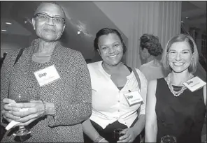  ??  ?? Felecia Epps, associate dean of the William H. Bowen School of Law, with her daughter, Elizabeth Epps, and Michelle Cossio,
president of the JLAP student chapter