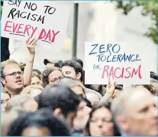  ?? Picture: REUTERS ?? Racism can get under the skin and do lifelong damage.