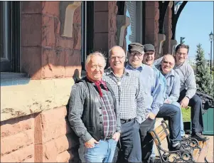  ?? SUBMITTED PHOTO ?? “Locomotion,” a group of men carrying the stories of when trains were active on the Island, will perform at the Summerside Presbyteri­an Church on Aug. 31 at 7:30 p.m. Performers include: Heartz Godkin (left), Brian Knox, Niall Mackay, Peter Burke, Jimi...