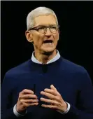  ??  ?? Apple chief executive Tim Cook