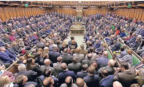  ?? FOTO: REUTERS ?? Ein Blick ins britische Parlament nach der Abstimmung.