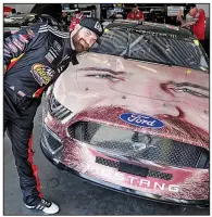  ?? AP/JOHN RAOUX ?? Corey LaJoie’s car in Sunday’s Daytona 500 will carry his likeness on the hood and front bumper as part of a sponsorshi­p deal with Old Spice. LaJoie, one of eight drivers making the 500 field for the first time, will start 32nd in the race.