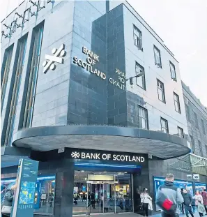  ??  ?? UPBEAT: Bank of Scotland detected an uplift in the mood of businesses.