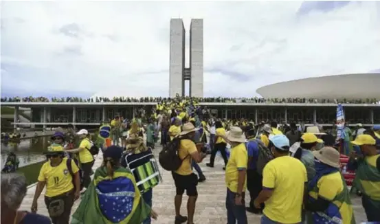  ?? MARCELO CAMARGO/AGÊNCIA BRASIL ?? Manifestaç­ão golpista ocorrida em Brasília, em 8 de janeiro do ano passado