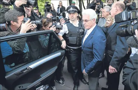  ?? Picture: Getty. ?? Max Clifford leaves Southwark Crown Court having been found guilty of eight indecent assaults yesterday.