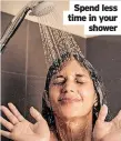  ?? ?? Spend less time in your shower