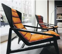  ?? THE ASSOCIATED PRESS ?? The D.156.3 chair was created by Italian designer Gio Ponti for Molteni’s furniture designers, part of the Design Fair exhibition in Milan.