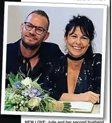  ??  ?? Pictures: CHANNEL 5
NEW LOVE: Julie and her second husband Davy Croket on their wedding day last year