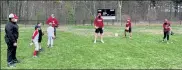  ?? COURTESY OF FITCHBURG HIGH BASEBALL ?? Youth baseball players take part in a free clinic at Fitchburg High School on Sunday.