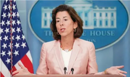  ?? Photograph: Kevin Lamarque/Reuters ?? The US secretary of commerce, Gina Raimondo, says the plan aims to ‘ensure those who receive Chips funds cannot compromise national security’.