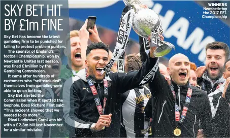  ??  ?? WINNERS Newcastle top the 2017 EFL Championsh­ip
