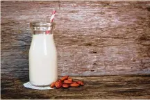  ?? ISABEL POULIN/DREAMSTIME/TNS ?? Instead of dairy, try almond, cashew or macadamia nut “milks,” which have more unsaturate­d fats. Other choices are soy, hemp and flax “milks.”