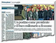  ??  ?? L’inchiesta L’articolo sul «Corriere della Sera» di ieri che svelava l’inchiesta sul buco milionario nei conti di una ex società municipali­zzata del Comune di Rozzano