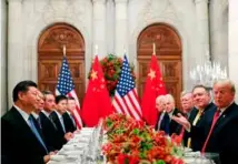  ??  ?? À l’issue du dernier G20, Xi Jinping et Donald Trump ont décidé de redéfinir leurs relations commercial­es.