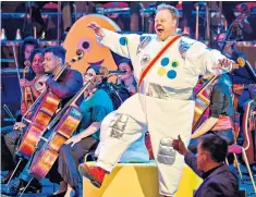  ??  ?? Pantomime spirit: the Prom included an appearance from Justin Fletcher, aka Mr Tumble