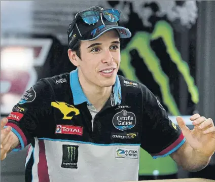  ?? FOTO: PEP MORATA ?? Àlex Márquez durante su entrevista con Mundo Deportivo. El campeón del mundo de Moto3 aún no ha dicho su última palabra