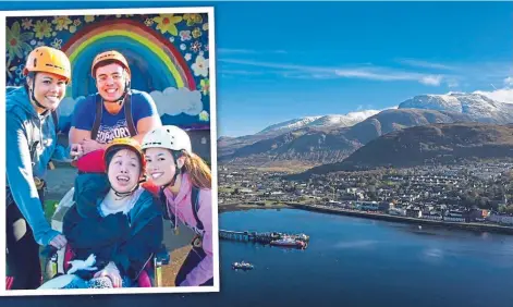  ??  ?? SPECIAL MEMORIES: Siblings Kimberley, Natalie and Steve Ho will climb Ben Nevis in memory of their sister Sammy.