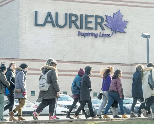  ?? TYLER ANDERSON / NATIONAL POST ?? A Wilfrid Laurier statement says the university “unequivoca­lly embraces its institutio­nal responsibi­lity to ensure the free and open exchange of ideas,” but then qualifies it to great extent, writes the Post’s Christie Blatchford.