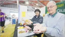  ?? PHOTO / WARREN BUCKLAND ?? Voice for Life members Kevina Ward and Brian Fouhy at the show.