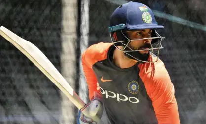  ?? Photograph: Daniel Kalisz/Getty Images ?? India captain Virat Kohli in the Adelaide Oval nets before the first Test gets underway on Thursday.