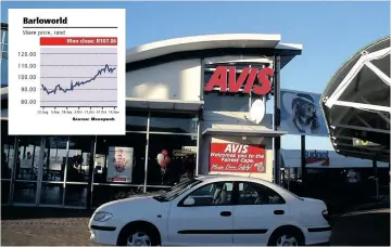  ?? ?? IT WILL BE the second time the local Avis operations are listed – in April 1997 Servgro unbundled and Avis Southern Africa was listed on the JSE, but it was bought by Barloworld in 2005 and delisted. | SUPPLIED