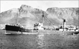  ?? Picture: Unicorn Collection ?? EARLY SUGAR CARRIER: Smith’s Nahoon sailing from Cape Town circa 1953. She was scrapped in Durban after 26 winters on the coastal trade.