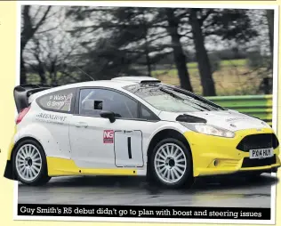  ??  ?? Guy Smith’s R5 debut didn’t go to plan with boost and steering issues