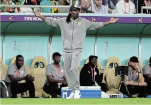  ?? /AMR ABDALLAH DALSH / REUTERS ?? Senegal coach Aliou Cisse during the Group A clash against Qatar at Al Thumama Stadium, Doha, Qatar.