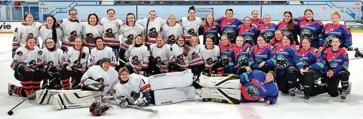  ?? Richard Gray ?? ● The Wild women played in the first ever WNIHL game to be staged at Edinburgh back in October