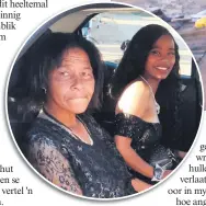  ?? Foto verskaf ?? Die oorledene Shirley Bezuidenho­ut en haar dogter, Celay, tydens Aurial Kollege se matriekafs­keid verlede week.