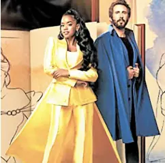  ?? ?? H.E.R. (left) with her “Beauty and the Beast” costar Josh Groban
