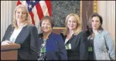  ?? Nevada Realtors ?? From left, Nevada Realtors CEO Teresa McKee, Shelia Dodson, CEO of the Baldwin County, Alabama Realtors Associatio­n, Angela Shields, CEO of the Tennessee Realtors, and GLVAR CEO Wendy DiVecchio at the White House.