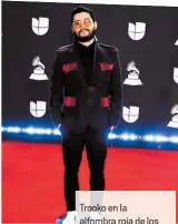  ??  ?? Tr ko la alfombra roja de los 20th Annual Latin Grammy Awards vestido de Galeano