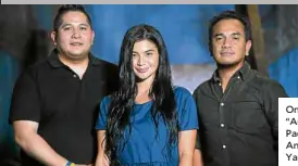  ??  ?? On the set of “Aurora” (from left): Paolo Fernandez, Anne Curtis and Yam Laranas