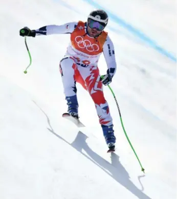  ?? FABRICE COFFRINI/GETTY IMAGES ?? Jan Hudec, who won Olympic bronze for Canada in Sochi, now skis for the Czechs and placed 45th in the downhill.