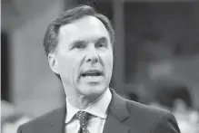  ??  ?? Minister of Finance Bill Morneau responds during question period in the House of Commons on Thursday.