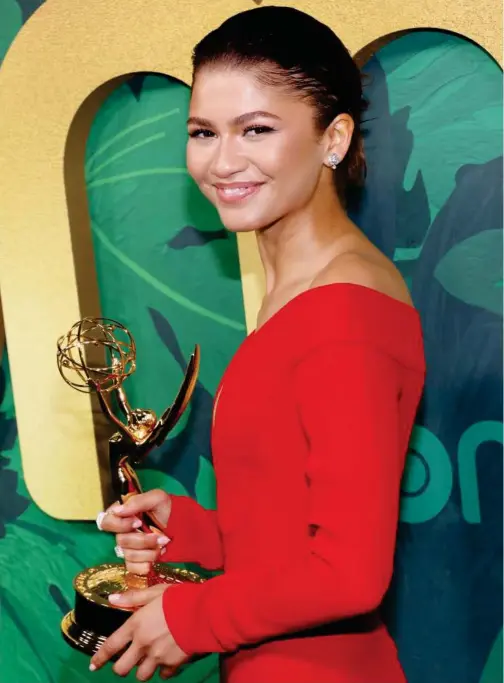  ?? Agence France-presse Indo-asian News Service ?? Zendaya attends the HBO Emmy’s Party at San Vicente Bungalows on Monday in West Hollywood, California.