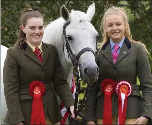  ??  ?? SUCCESS ON THE DOUBLE: Meave and Emma Byrne with their pony Glencroft Aruba.