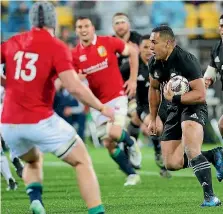  ?? PHOTOSPORT ?? Ngani Laumape selection was all but signalled when All Blacks assistant-coach Ian Foster said the 24-year-old had been able to express himself despite the All Blacks being down to 14 men in the second test.