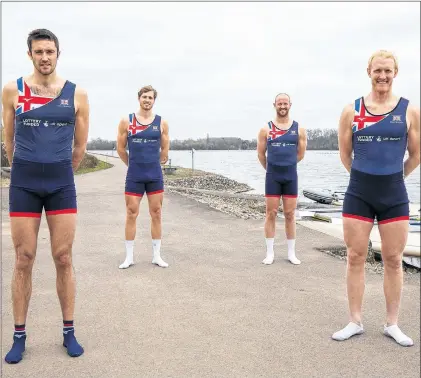  ?? Pic: British Rowing ?? Matt Rossiter (back right) with his teammates ahead of the European Championsh­ips