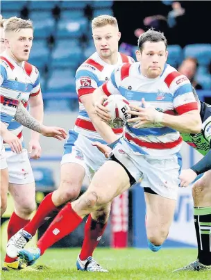  ?? Jackie Meredith ?? Rob Massam’s try gave Hornets hope at York