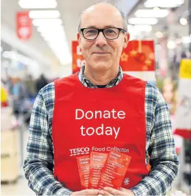  ?? ?? Donations The collection will take place in Monklands’tesco stores next month