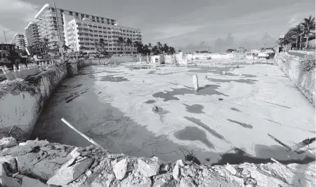  ?? Courtesy Jason Pizzo ?? A photo posted July 20 on Twitter by Florida Sen. Jason Pizzo, D-North Miami Beach, appears to show the Champlain Towers South site cleared of all rubble from the tower’s collapse.