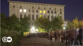  ??  ?? 'Good old days': The infamous queue outside the Berghain nightclub has not been seen for 18 months