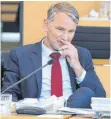  ?? FOTO: BODO SCHACKOW/DPA ?? Björn Höcke erhielt für seinen Misstrauen­santrag nur die Stimmen der Afd-fraktion.